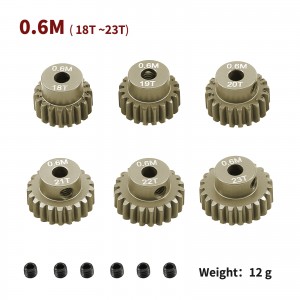 Aluminum 7075 Hard Coated M0.6 Pinion Gear Set 13 - 33t 3.175mm Holes 1/10 Tamiya Tt02 Xv02 Car