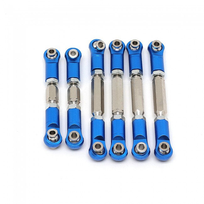 Aluminum Full Tie Rod Links Set Ar330446 1/10 Arrma Senton / Vorteks / Typhon / Granite / Big Rock 6s Blx Blue