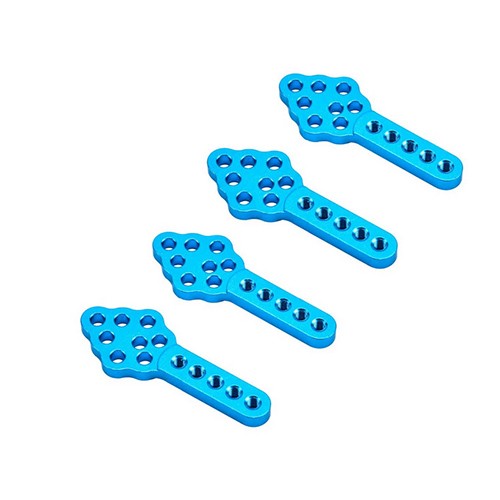 Aluminium Multi Holes Adjustable Front & Rear Height Angle Damper Mount For 1/10 Rc Axial Racing SCX10 Crawler Blue