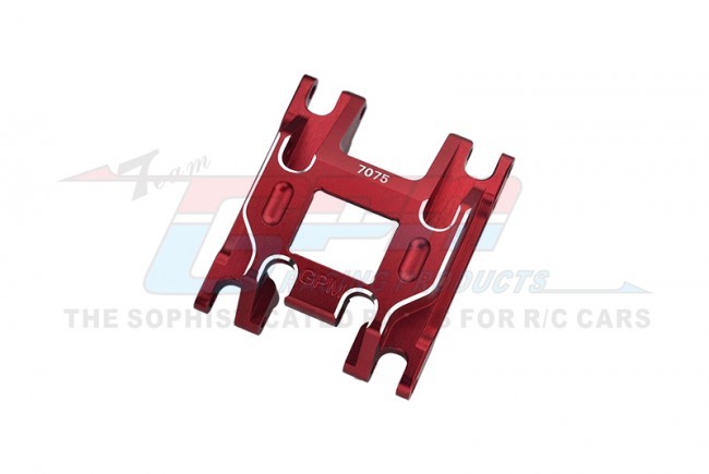 Gpm TRX4M038B Aluminum 7075-t6 Chassis Skid Plate 9736 Traxxas Rc 1/18 4wd Trx-4m Ford Bronco 97074-1 / Land Rover Defender 97054-1 Red