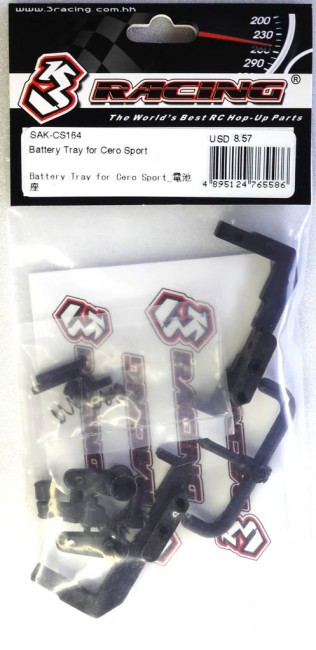 3racing SAK-CS164  Battery Tray For 1/10 Sakura Cero Sport Car 