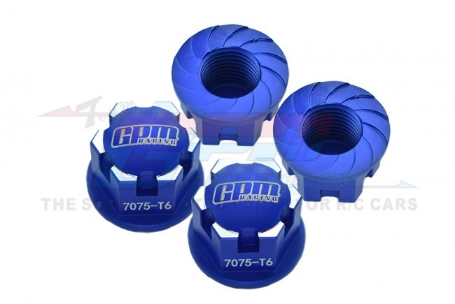 Gpm ER2005A Alu 7075-t6 Wheel Lock 7758 Traxxas Rc E-revo / Wide Maxx / Sledge Blue