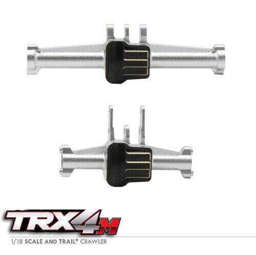 Aluminium Front & Rear Diff Axle Housing 9741 1/18 Traxxas Rc Trx-4m Crawler 97074-1 97054-1 Silver