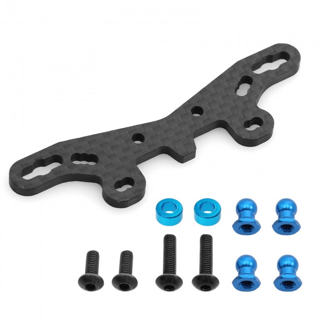 Carbon Fiber Front 54632 / Rear 54633 Shock Tower For 1/10 Tamiya Tt-02 Type S Chassis Car Front