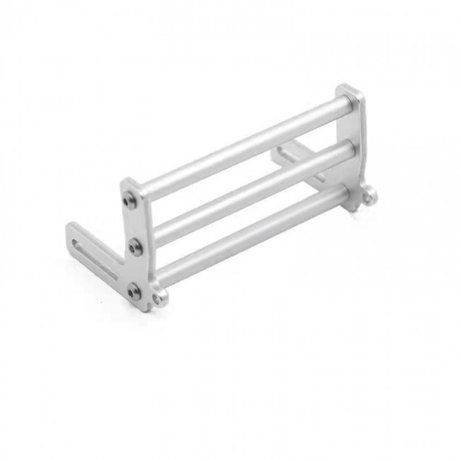 Aluminum Unverisal Front Bumper Set For 1/10 Axial Scx10 / Traxxas Trx-4 Rc Crawler Silver