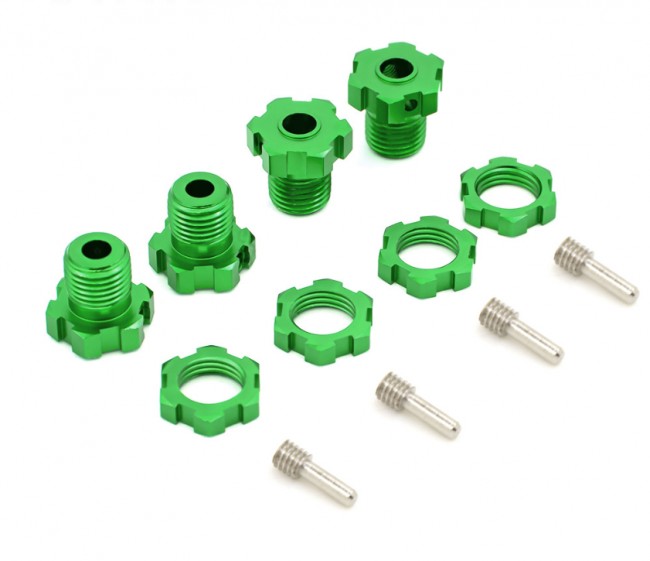 Aluminum Splined Wheel Hubs -17mm 5353x Traxxas 1/10 E-maxx T-maxx 2.5 Revo 3.3 Summit Monster Truck Green