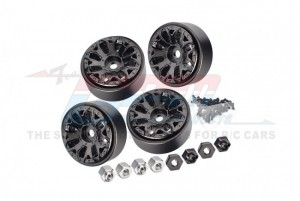 Aluminum 1 Inch Beadlock Wheel Rims Set Traxxas 1/18 4wd Trx-4m / 1/24 Axial Scx24 Crawler