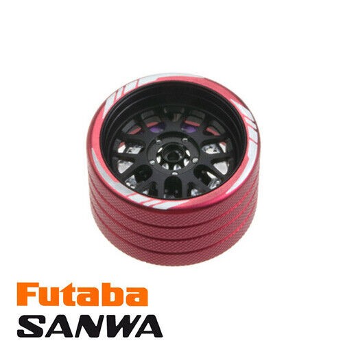 Aluminum Bbs Transmitter Steering Wheel Sanwa Mt5 M12 Futaba 4pk M12 M17 Flysky Noble Nb4 Black / Red