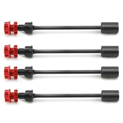 Steel Front & Rear Cvd Drive Shaft With 17mm Hex Adaptor 1/10 Rc Traxxas E Revo 2.0 86086-4 Red