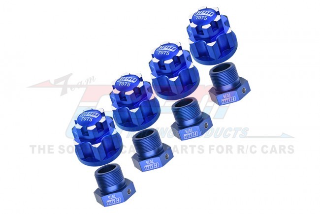 Gpm MAKX010A Aluminum 7075-t6 Wheel Lock Hex Adapter Ara310929 Arrma 1/5 4wd Kraton / Outcast 8s Blue