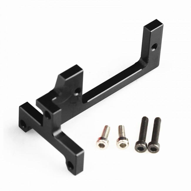 Aluminum Gearbox Steering Gear Bracket Servo Mount For 1/14 Tamiya Rc Truck Trailer Scania Man Actros Black