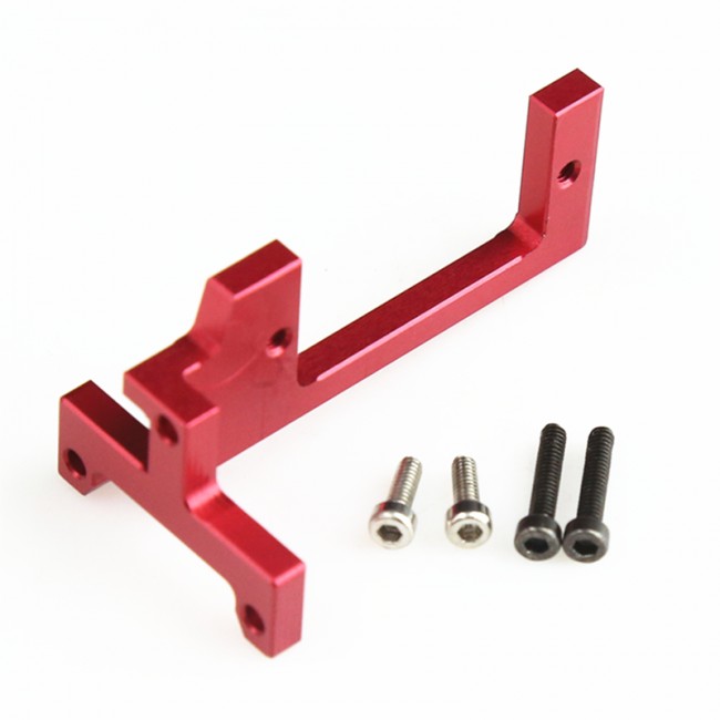 Aluminum Gearbox Steering Gear Bracket Servo Mount For 1/14 Tamiya Rc Truck Trailer Scania Man Actros Red