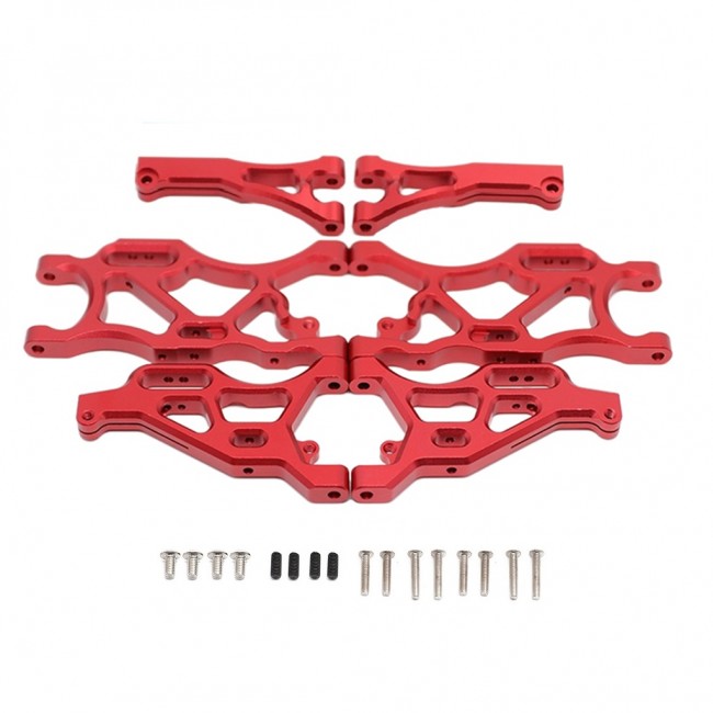 Aluminium Front And Rear Suspension Arm Set Arrma 1/7 Infraction Limitless Felony 6s 1/8 Typhon 6s Red