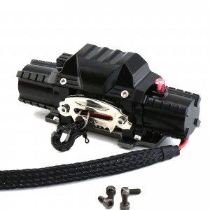 Aluminum Realistic Dual Motor Power Winch For 1/8 1/10 Axial Scx10-iii Traxxas Trx-4 Rc Rock Crawler Pickup Truck