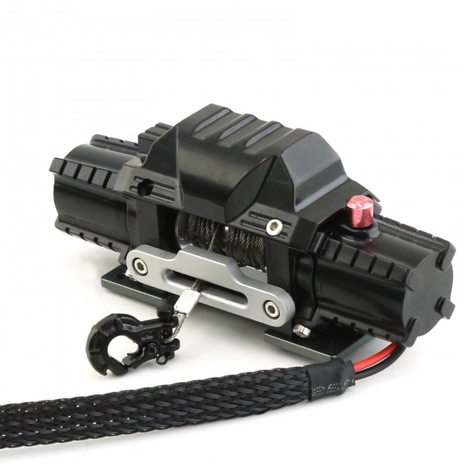 Aluminum Realistic Dual Motor Power Winch For 1/8 1/10 Axial Scx10-iii Traxxas Trx-4 Rc Rock Crawler Pickup Truck Type B