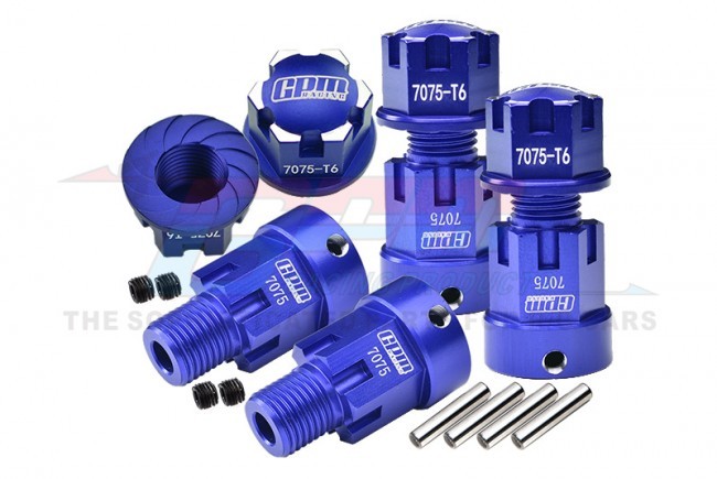 Gpm SCX6010+20MM Alu Hex Adapters +20mm Wheel Lock Axial 1/6 4wd Scx6 Jeep Jlu Wrangler Axi05000 Blue