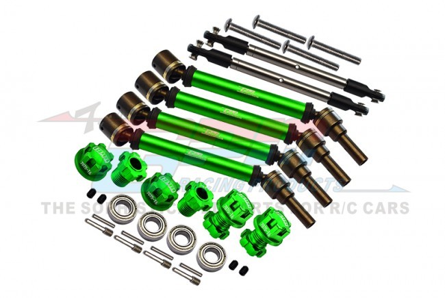 Gpm TXMS143FRSN F / R Cvd Drive Shaft W/ Hex Adapter Wheel Lock For 1/10 Traxxas 1/10 Maxx 89076-4 / Maxx W/wide 89086-4 Monster Green