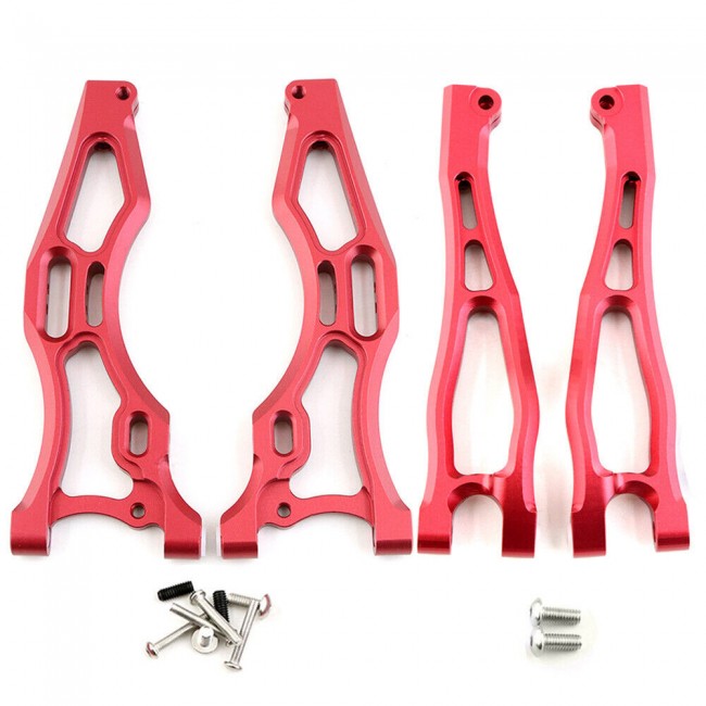 Aluminum Front Upper Lower Arm Ara330655 Ara330656 Arrma Firteam Kraton Outcast 6s Red