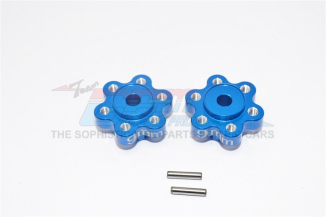 Aluminium 2.2 Wheel Hub Adapters  (9mm Thickness) Axial Yeti Rock Racer Blue