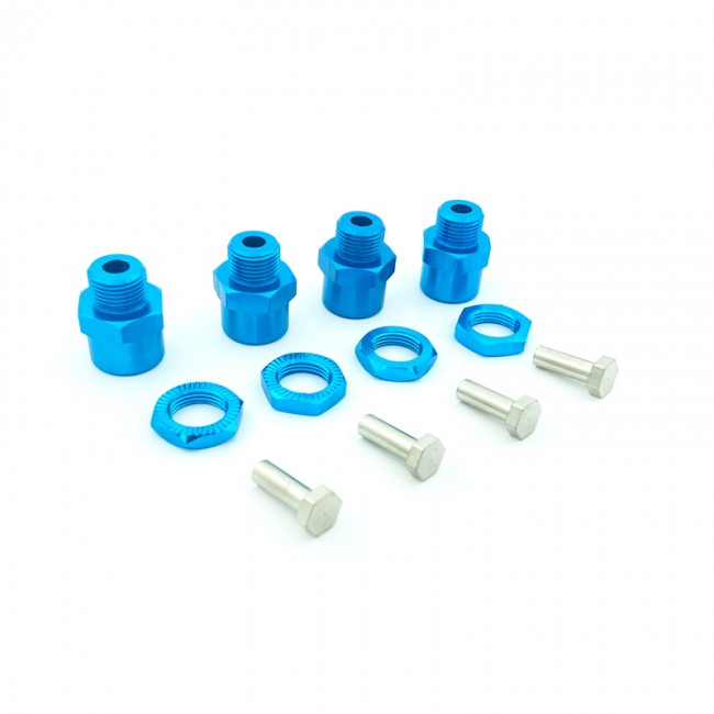 23mm Unversial Aluminum 12mm To 17mm Hex Wheel Extension Conversion Nut For 1/10 Rc Car Crawler Light Blue