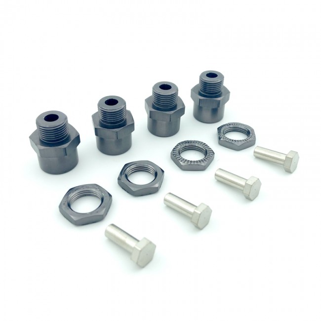 23mm Unversial Aluminum 12mm To 17mm Hex Wheel Extension Conversion Nut For 1/10 Rc Car Crawler Gun Silver