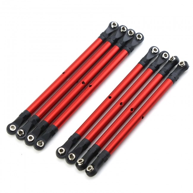 Aluminum Front & Rear Tie Rod Wheelbase 313mm For Traxxas 1/10 Trax-4 Axial Scx10 Rc Crawler Red