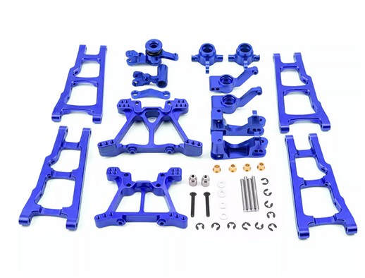 Aluminum Full Upgrade Parts Set For 1/10 Rc Traxxas Slash 4x4 Short Course 68086-4 Blue