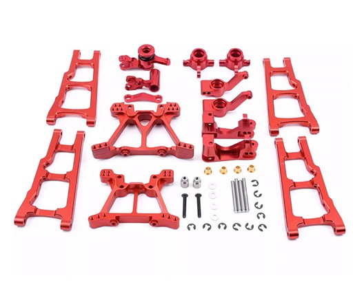 Aluminum Full Upgrade Parts Set For 1/10 Rc Traxxas Slash 4x4 Short Course 68086-4 Red