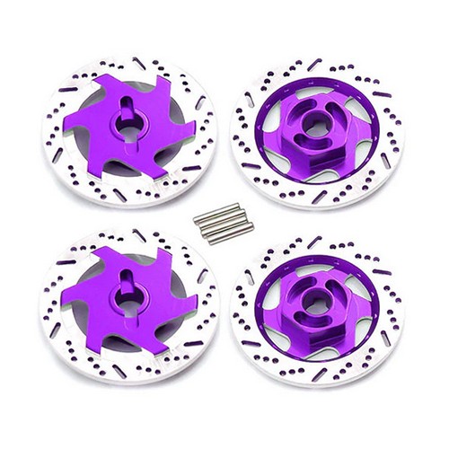 Aluminum Brake Disc With 12mm Hex Adapter For 1/10 Rc Sakura D3 D4 Awd Rwd Drift Car Purple