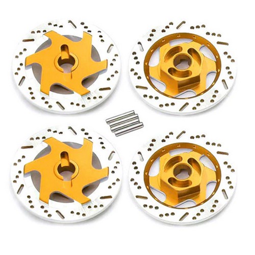 Aluminum Brake Disc With 12mm Hex Adapter For 1/10 Rc Sakura D3 D4 Awd Rwd Drift Car Gold