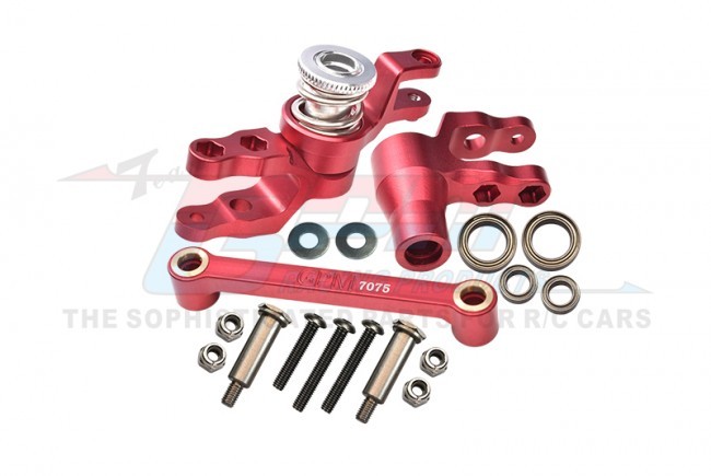 Gpm TXMS048N Aluminum 7075-t6 Front Steering Assembly 8946 Traxxas 1/10 Maxx / Maxx W/wide Monster Red