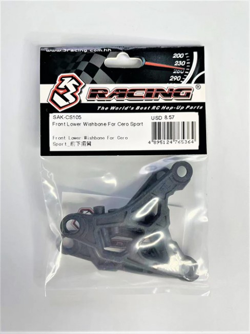 3racing SAK-CS105 Front Lower Wishbone For 1/10 Rc Cero Sport Touring Car 