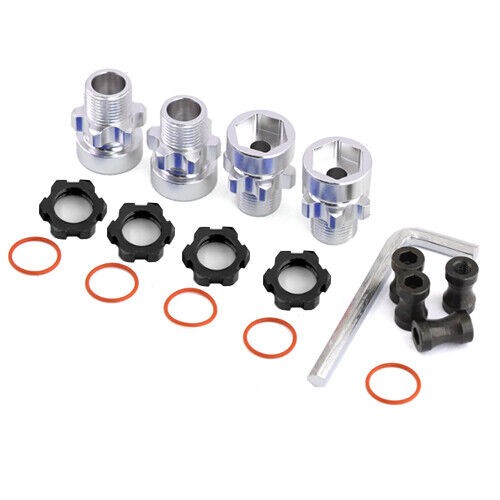 Aluminum 12mm To 17mm Convert Wheel Hub Traxxas Slash 4x4 Vxl 2wd Rustler Stampede Black