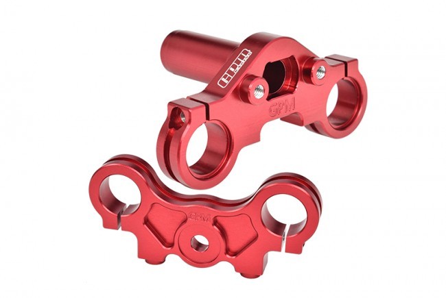 Gpm MX028 Aluminum 7075 Triple Clamp Set Los264004 Losi Rc 1/4 Promoto-mx Motorcycle Red