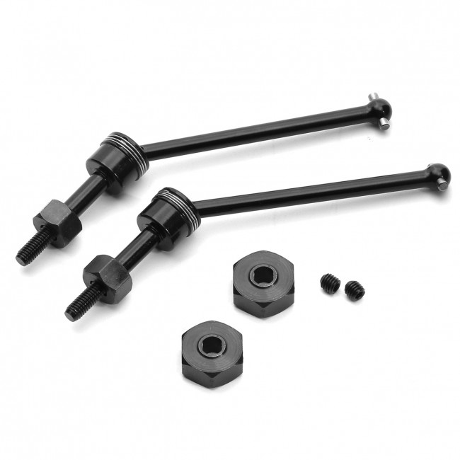 Steel Front Drive Shaft Cvd W/ 12mm 17mm Hex Los242048 For Losi Lmt 4wd Solid Axle Monster 