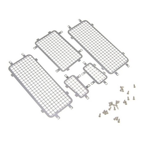 Diy Decoration Window Mesh For Traxxas 1/18 Rc Trx-4m Defender Crawler 97074-1 Silver