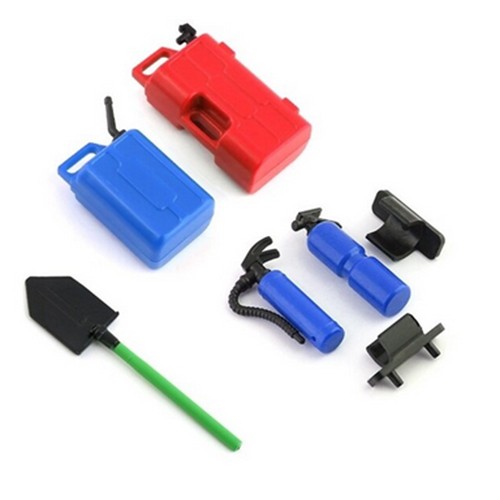 Decoration Crawler Accessories Extinguisher Shovel Fuel Tank Set For Rc 1/8 1/10 Rc Axial Racing Scx10 / Traxxas Trx-4 Crawler Car Type B