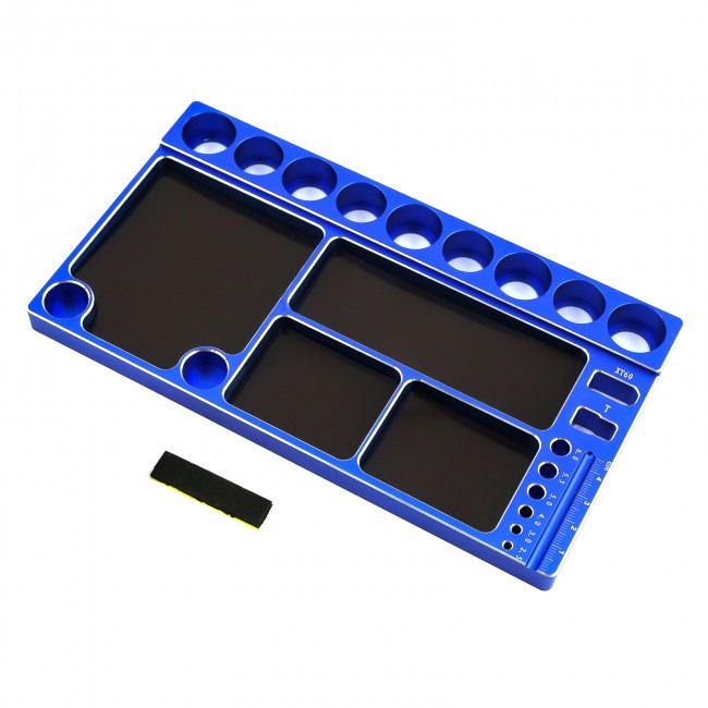 Aluminum Multifunction Screw Tray Wrench Setup Pit Stand For 1/8 1/10 Rc Car Blue