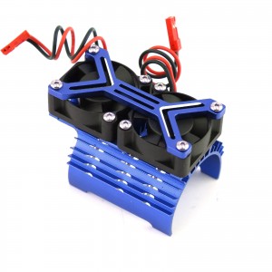 Aluminum Dual Motor Heatsink Cooling Fan Mount 540 550 3650 3660 3670 36mm For 1/10 Axial Scx10 Traxxas Trx-4 Tamiya Tt02