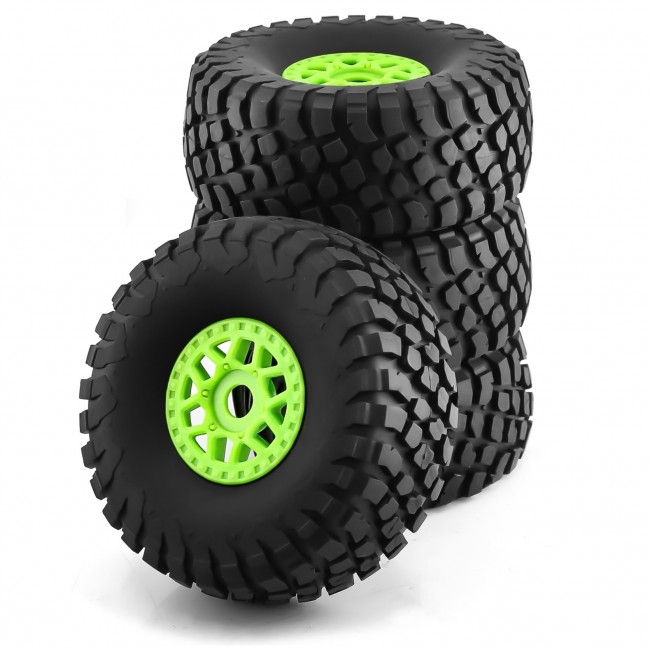 Offroad Rubber Type And Rim Set 138 X 55mm 17mm Hex For 1/7 Traxxas Udr Arrma Mojave Offroad Truck Green