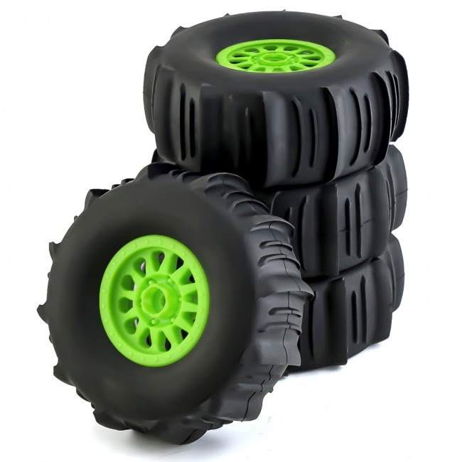Offroad Sand Rubber Type And Rim Set 138 X 55mm 17mm Hex For 1/7 Traxxas Udr Arrma Mojave Offroad Truck Green