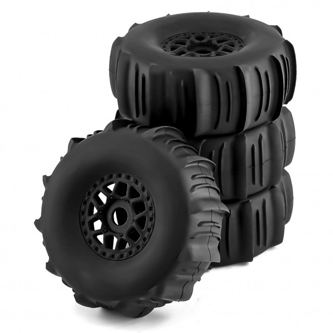 Offroad Sand Rubber Type And Rim Set 138 X 55mm 17mm Hex For 1/7 Traxxas Udr Arrma Mojave Offroad Truck Black