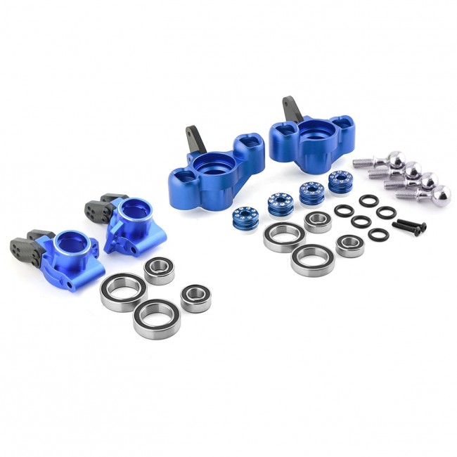 Aluminum Front Knuckle & Rear Hub Carrier Ar330404 Ar330405 For Arrma 1/7 Fireteam 1/8 Kraton Notorious Outcast 6s Blx Blue