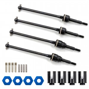 Steel Front And Rear Drive Shaft Cvd W/ Drive Cup For 1/10 Rc Traxxas Slash Rustler Hoss Stampede Vxl 4x4