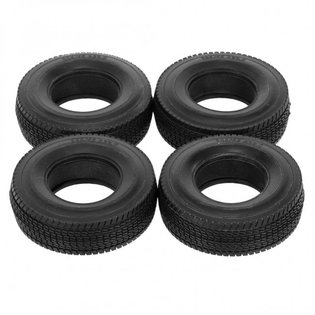 Hard Rubber Tires - 25mm For 1/14 Rc Tamiya Tractor Tailer Truck Man King Hauler Actros Scania 