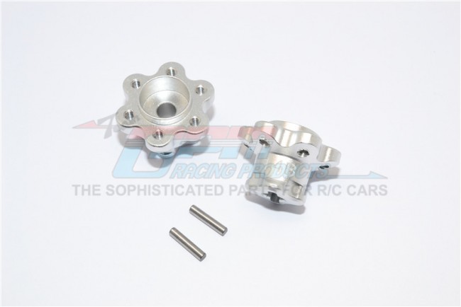 Aluminium 2.2 Wheel Hub Adapters  (14mm Thickness) Economy Version Axial Yeti Rock Racer Silver