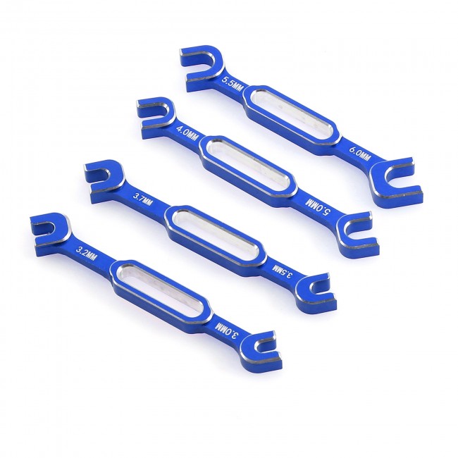 Universal Ball End Turnbuckle Joint Remover Wrench Set 3mm / 3.2mm / 3.5mm / 3.7mm / 4mm / 5mm / 5.5mm / 6mm Rc Car Blue