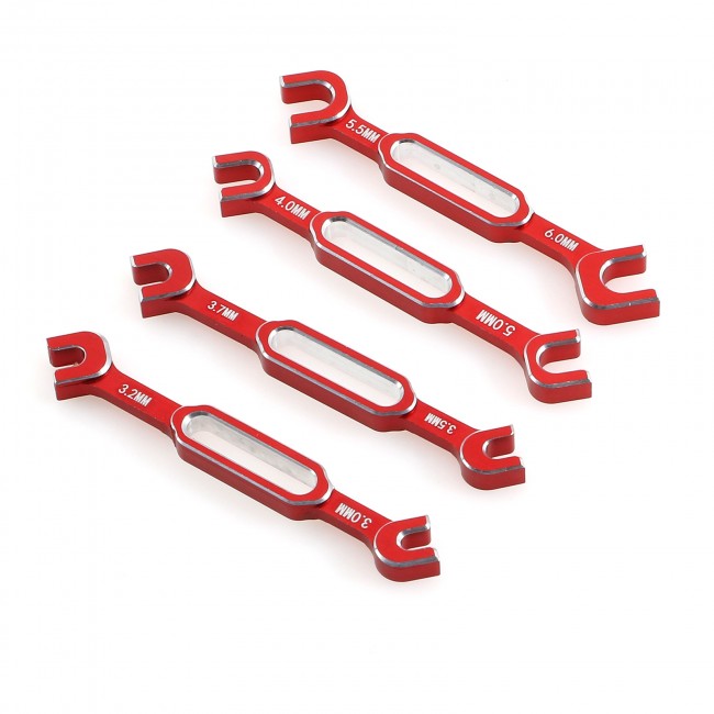 Universal Ball End Turnbuckle Joint Remover Wrench Set 3mm / 3.2mm / 3.5mm / 3.7mm / 4mm / 5mm / 5.5mm / 6mm Rc Car Red