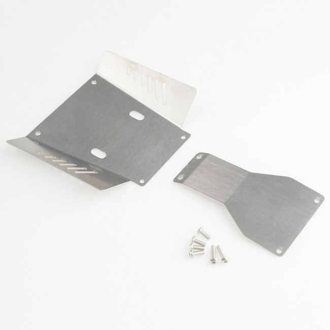 Stainless Steel Skid Protection Plate For 1/10 Tamiya Cc-01 Pickup Truck 