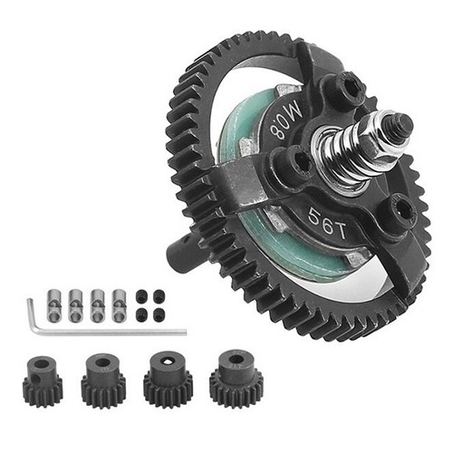 Steel Spur Gear Slipper Clutch M0.8 50 / 52 / 54 / 56 / 58 / 60t W/  Pinion Gear Set For Traxxas Slash Vxl Bandit Ruslter Stampede 56t W/ Pinion Gear